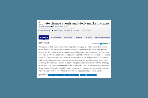 Article on climate-related events